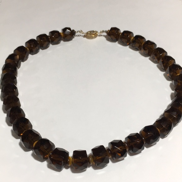 GEMS EN VOGUE SMOKEY QUARTZ AND TIGER EYE NECKLACE - Picture 3 of 8
